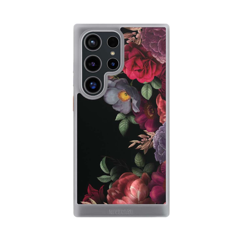 Galaxy S24 Ultra NIVOcore Blumen Auf Schwarz