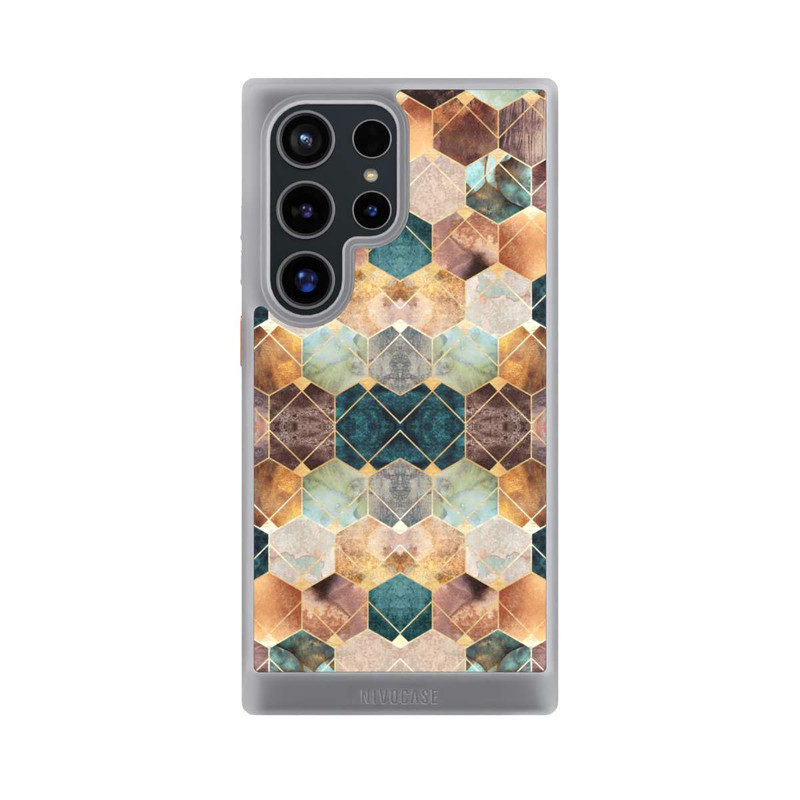 Galaxy S24 Ultra NIVOcore Naturfarbene Sechsecke und Diamanten