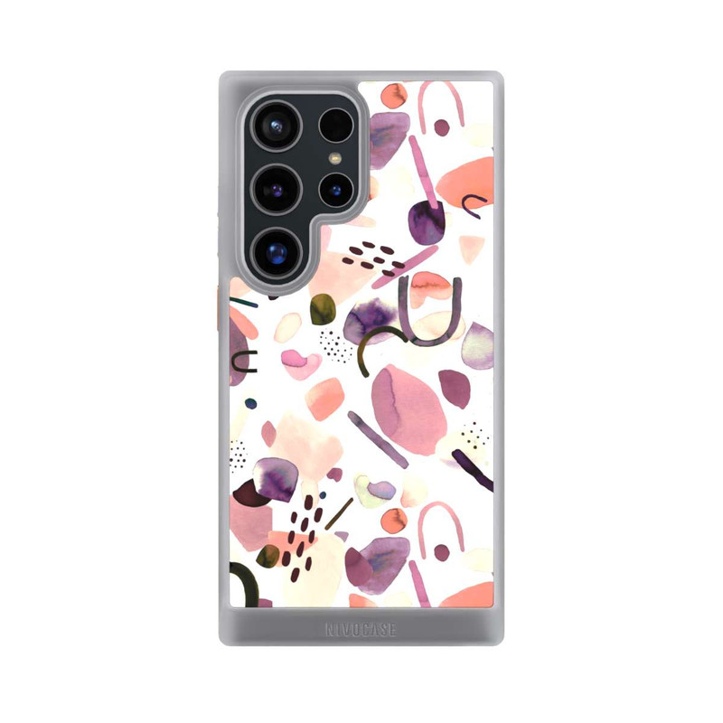 Galaxy S24 Ultra NIVOcore Aquarelle Formes abstraites Mauve