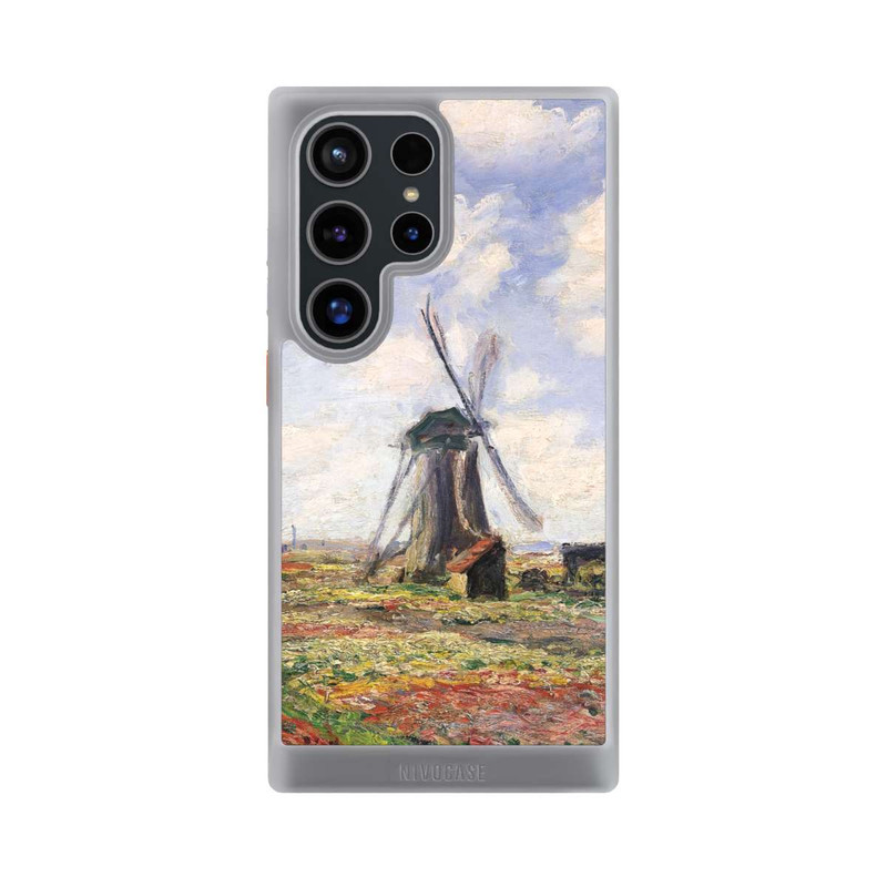 Galaxy S24 Ultra NIVOcore Tulpenfelder mit der Rijnsburger Windmühle von Claude Monet