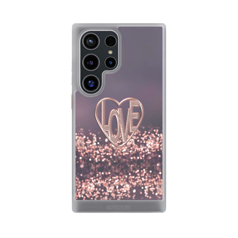 Galaxy S24 Ultra NIVOcore Love Glitter Pink