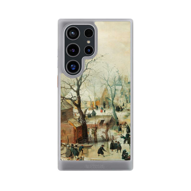 Galaxy S24 Ultra NIVOcore Winter Landscape with Ice Skaters - Hendrick Avercamp