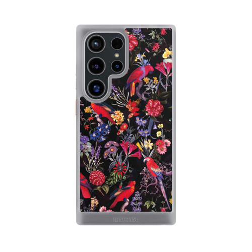 Samsung Galaxy S24 Ultra NIVOcore Dunkle Blumen und Papageien