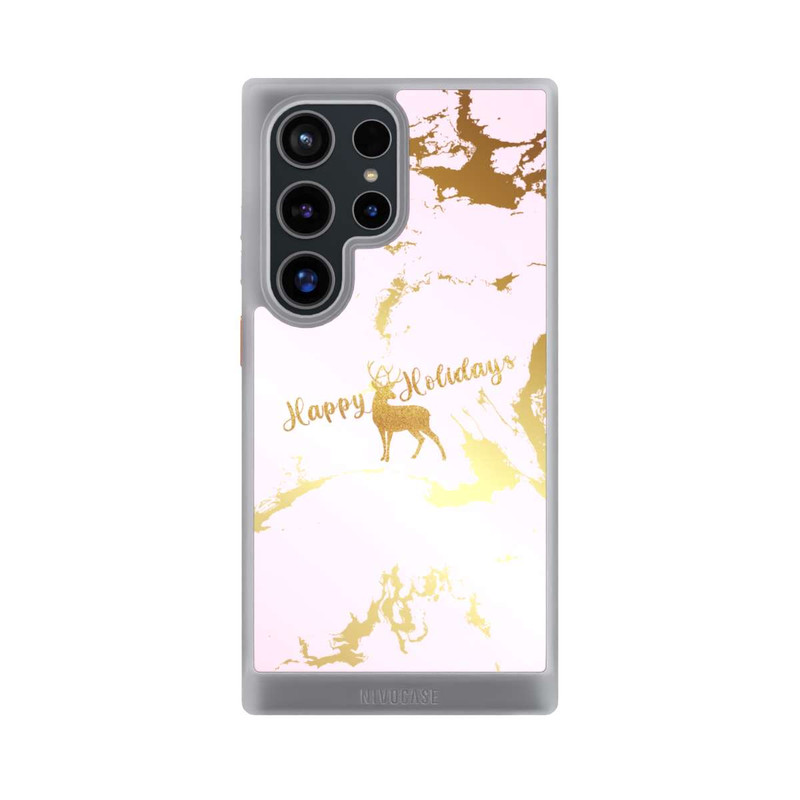 Galaxy S24 Ultra NIVOcore Happy Holidays Reindeer Gold