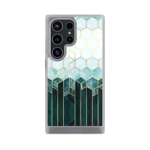Samsung Galaxy S24 Ultra NIVOcore Blaugrüne Sechsecke