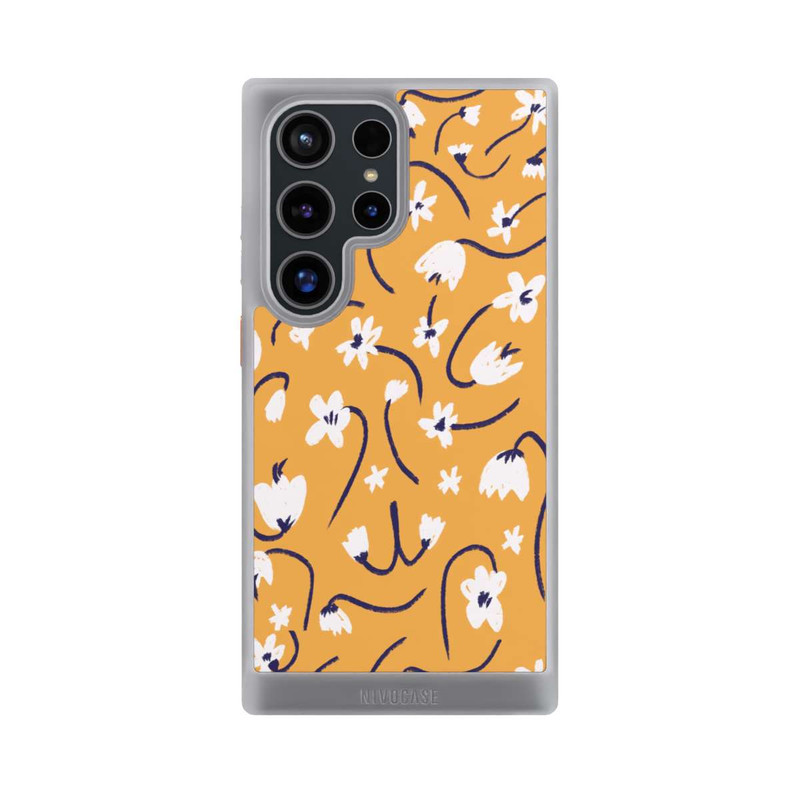 Galaxy S24 Ultra NIVOcore Kleine Blumen Muster Gelb