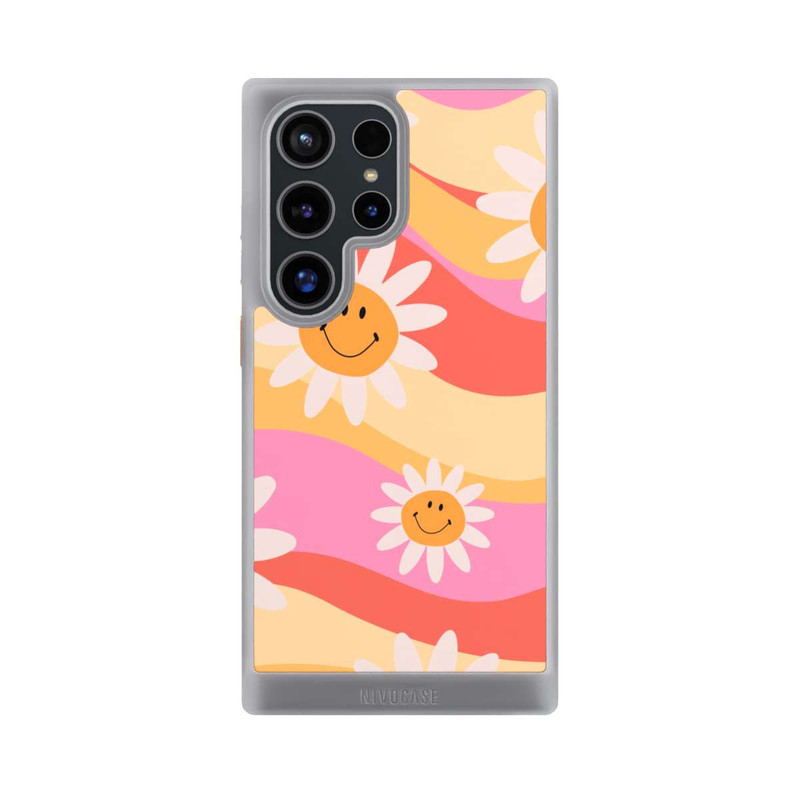 Galaxy S24 Ultra NIVOcore Retro Smiles Orange Colorful