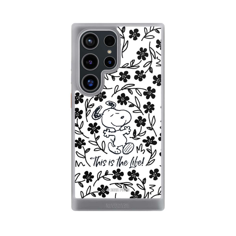 Galaxy S24 Ultra NIVOcore Snoopy schwarz und weiß This Is The Life