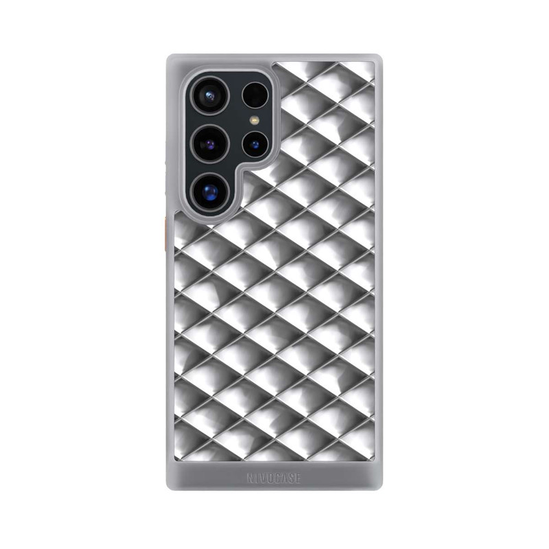 Galaxy S24 Ultra NIVOcore Glamour Silver Squares