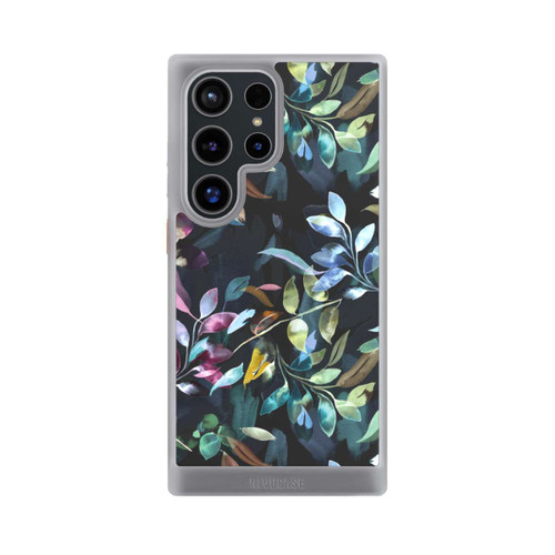 Samsung Galaxy S24 Ultra NIVOcore Mystische Aquarellblätter schwarz