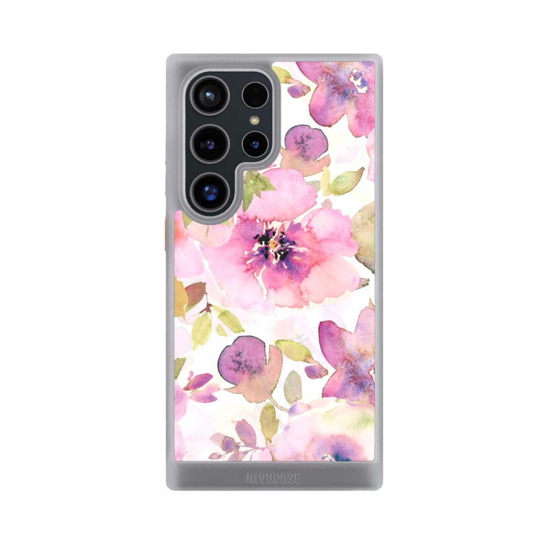 Galaxy S24 Ultra NIVOcore Tapete mit rosa Blumen