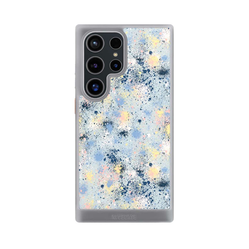 Galaxy S24 Ultra NIVOcore Tintentropfen Staub Textur Blau