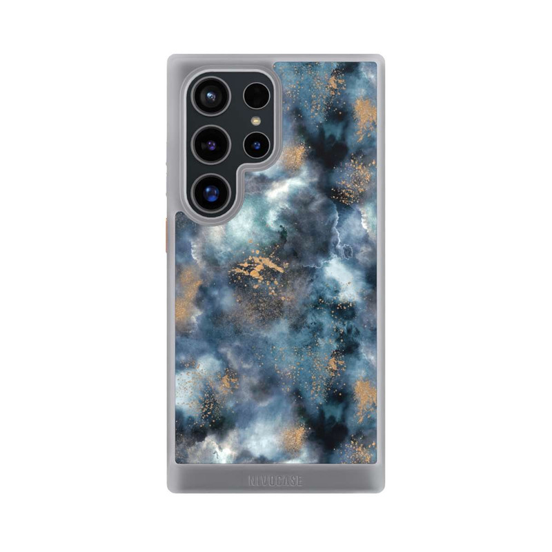 Galaxy S24 Ultra NIVOcore Smoky Marble Watercolor Navy