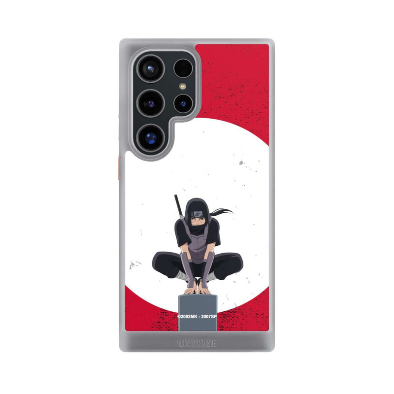Galaxy S24 Ultra NIVOcore Itachi Uchiha Symbol Roter Hintergrund