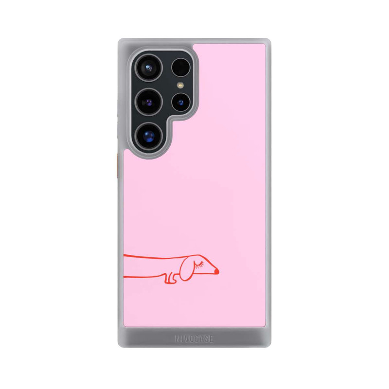 Galaxy S24 Ultra NIVOcore Dachshund Illustration Pink