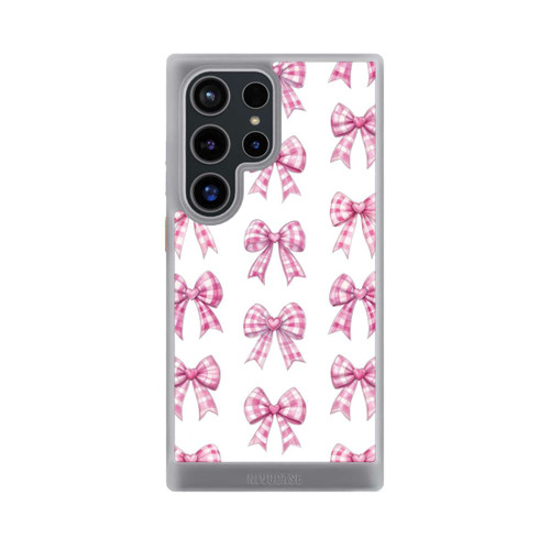 Samsung Galaxy S24 Ultra NIVOcore Pink Gingham Hearts and Bows