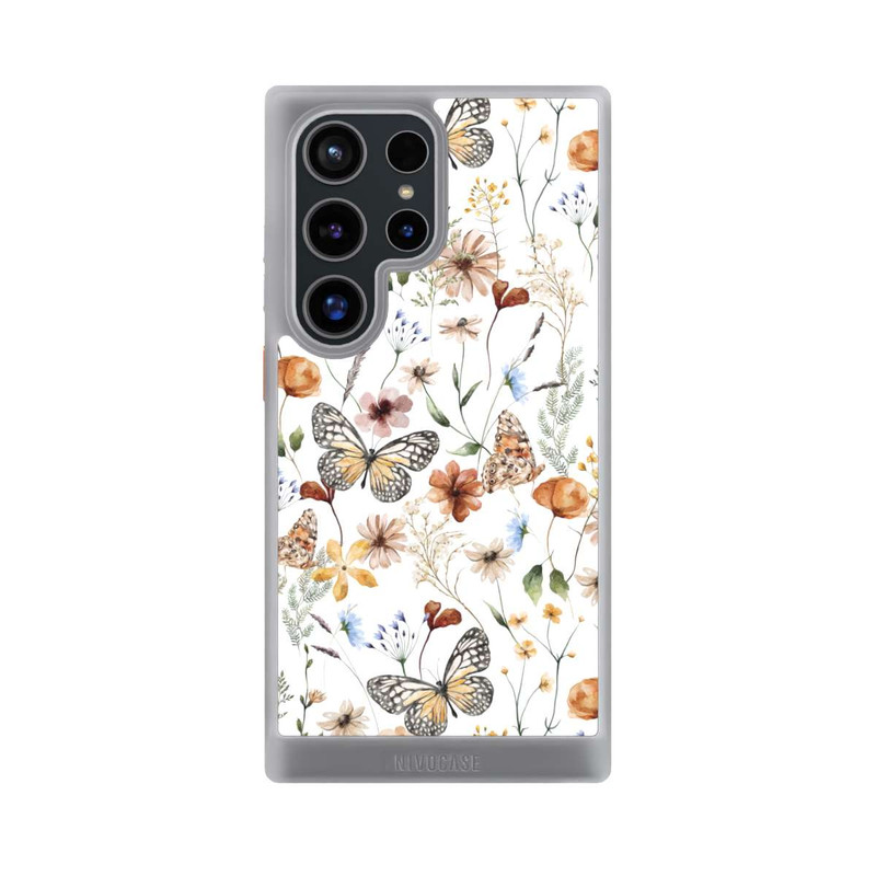 Galaxy S24 Ultra NIVOcore Wildflowers and Butterflies Pattern