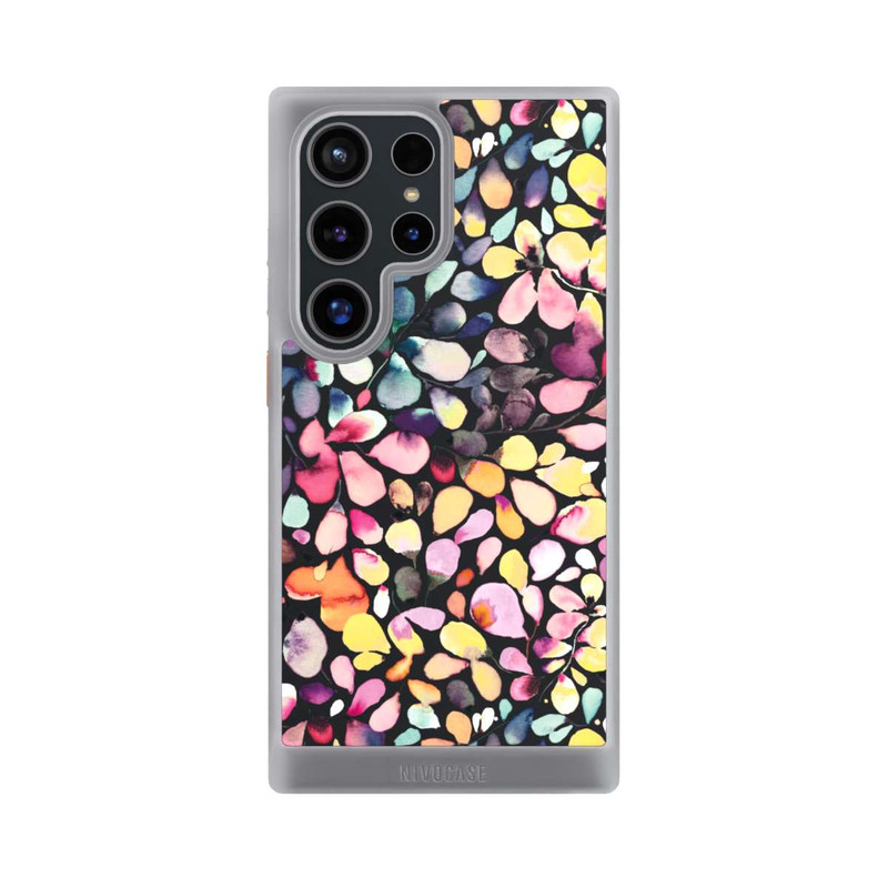 Galaxy S24 Ultra NIVOcore Eucalyptus Watercolor Leaves Black