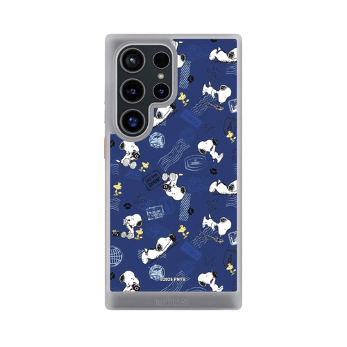 Samsung Galaxy S24 Ultra NIVOcore Peanuts Travel Stamps Pattern Blue