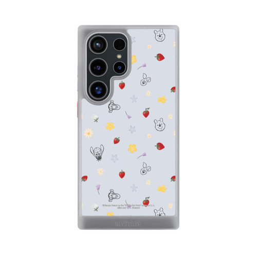 Samsung Galaxy S24 Ultra NIVOcore Winnie Puuh und Freunde Erdbeer Muster Blau