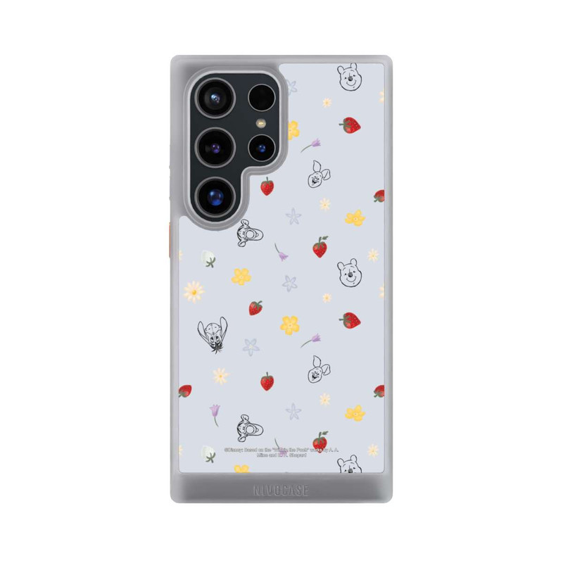 Galaxy S24 Ultra NIVOcore Winnie Puuh und Freunde Erdbeer Muster Blau