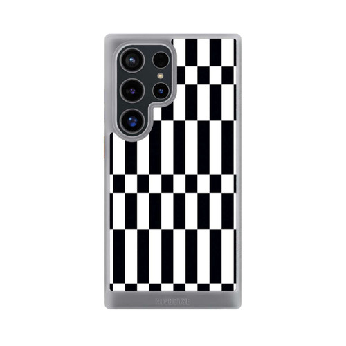 Samsung Galaxy S24 Ultra NIVOcore Checked Abstract Bold Black and White Color Block
