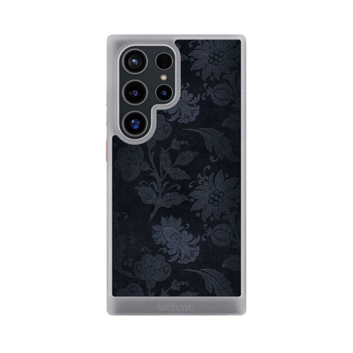 Samsung Galaxy S24 Ultra NIVOcore  Silberne Blumen auf Samt