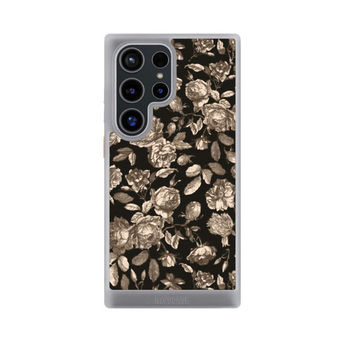 Samsung Galaxy S24 Ultra NIVOcore Leinwand dunkle Blumen