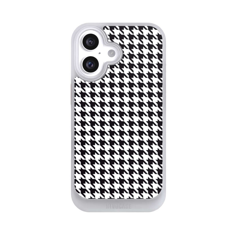 iPhone 16 NIVOcore Pied de Poule Noir Blanc