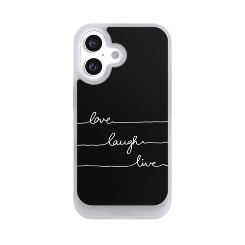Apple iPhone 16 NIVOcore Love Laugh Live white/black