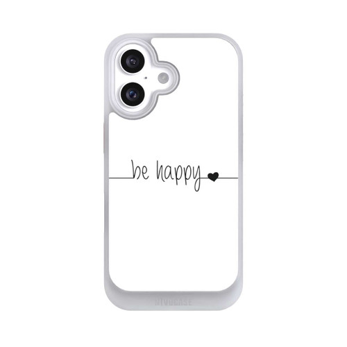 Apple iPhone 16 NIVOcore Be Happy Weisser Hintergrund