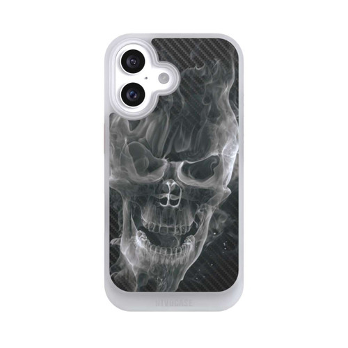 Apple iPhone 16 NIVOcore rauchender Totenkopf Carbon