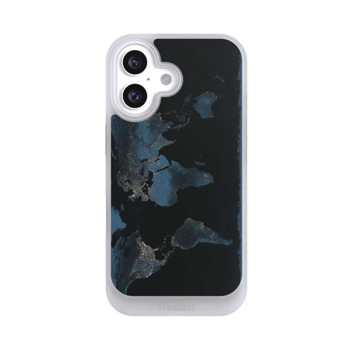 Apple iPhone 16 NIVOcore Carte du Monde Nuit