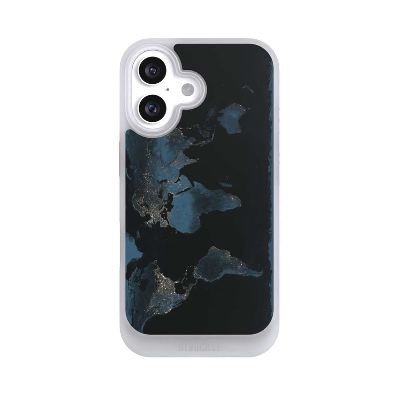 iPhone 16 NIVOcore Carte du Monde Nuit