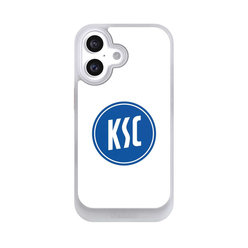 iPhone 16 NIVOcore KSC Logo auf Weiß