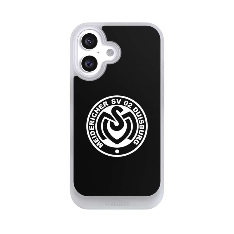 iPhone 16 NIVOcore MSV Logo auf Schwarz