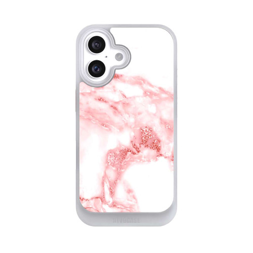 Apple iPhone 16 NIVOcore Marmor rosa und weiß