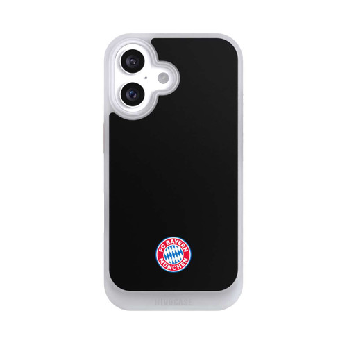 Apple iPhone 16 NIVOcore Logo FCB Classique Petit - Coloré sur Fond Noir
