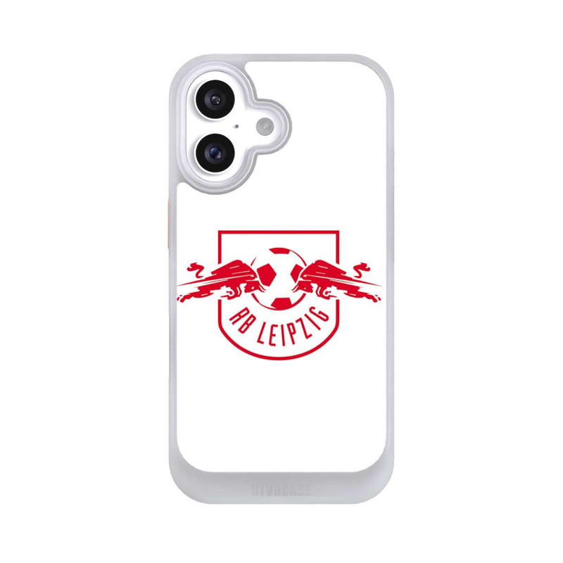 iPhone 16 NIVOcore Rotes RB Leipzig Logo auf Weiß