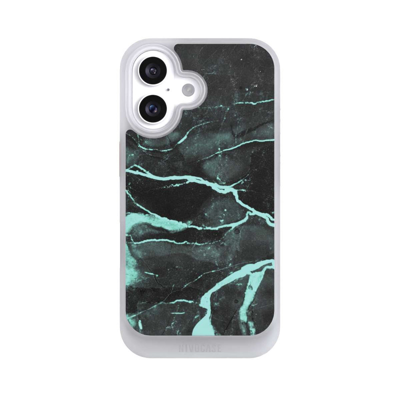 iPhone 16 NIVOcore Gray and Blue Marble