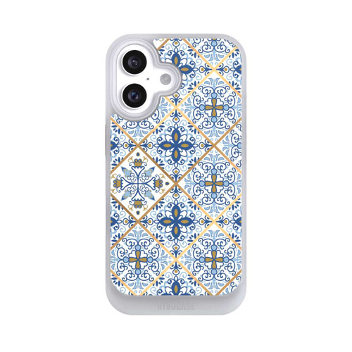Apple iPhone 16 NIVOcore Mosaik Blau-Gold Look