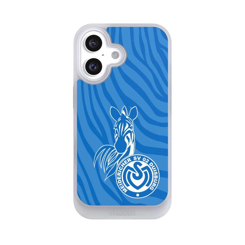 iPhone 16 NIVOcore Zebra Hellblau - MSV