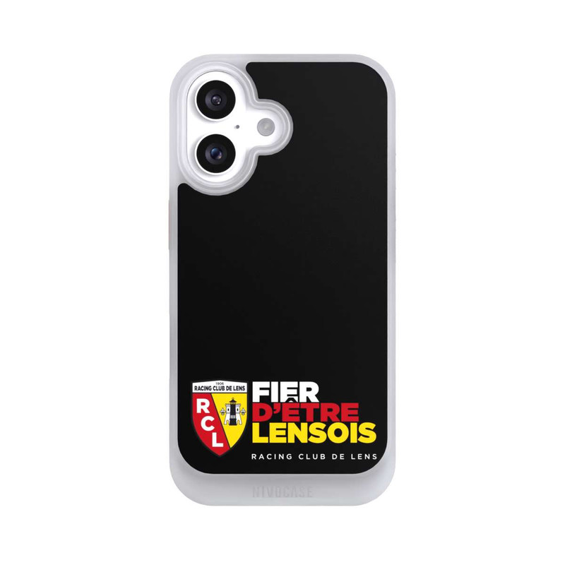 iPhone 16 NIVOcore RC Lens Logo en bas Noir