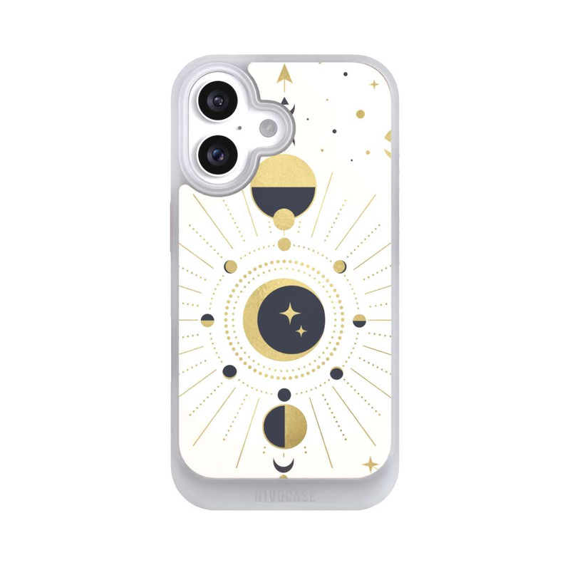 iPhone 16 NIVOcore Look abstrait or rose