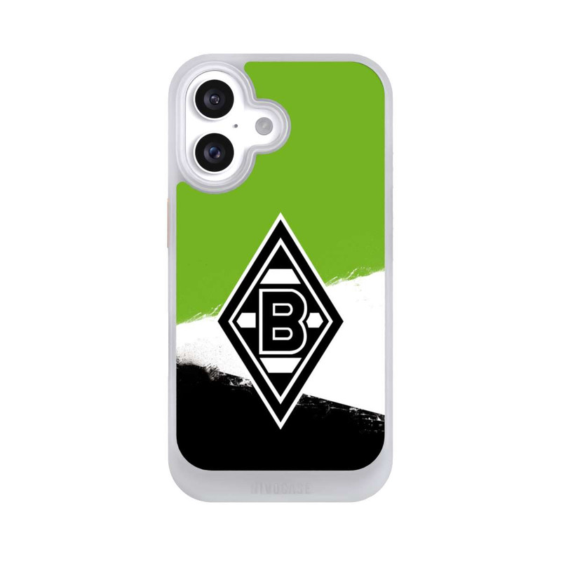 iPhone 16 NIVOcore Borussia Grunge Grün-Weiss-Schwarz