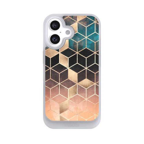 Apple iPhone 16 NIVOcore Ombre Traum Würfel Gold Druck