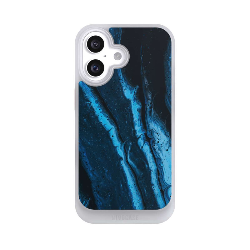iPhone 16 NIVOcore Blue oil texture
