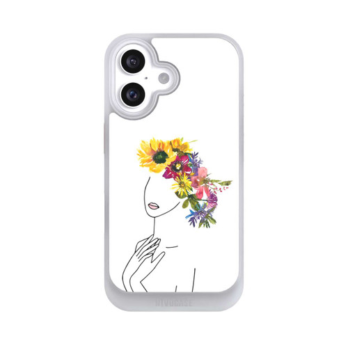Apple iPhone 16 NIVOcore Line Art Frau mit Blumenkrone