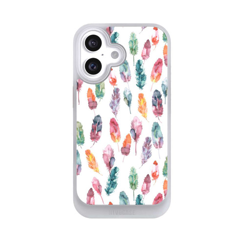 Apple iPhone 16 NIVOcore Aquarellfedern Boho