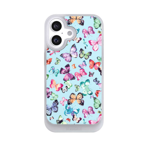 Apple iPhone 16 NIVOcore Schmetterlinge rosa orange blau